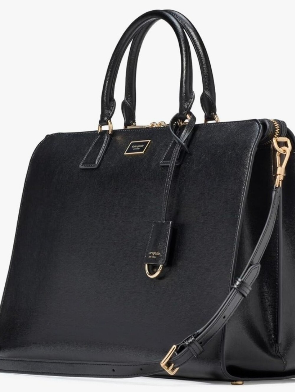 Brand NWT - Kate Spade Serena Saffiano Leather Laptop Satchel | Black - Picture 7 of 9